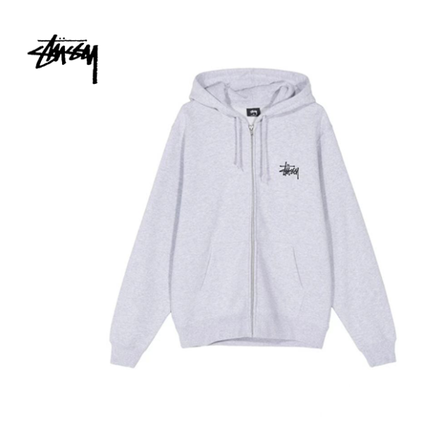 【3色可選】Stussy BASIC ZIP HOOD 經典拉鏈衛衣 男女同款