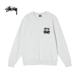 Stussy 經典骰子圖案印花 圓領套頭衫 男女同款大學T衛衣