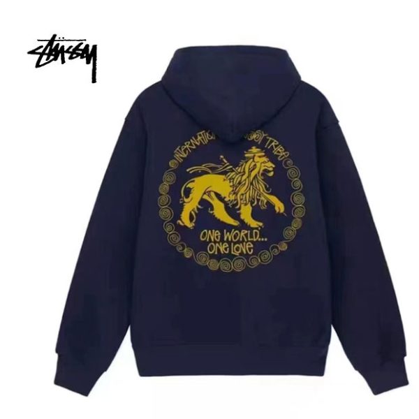 Stussy/斯圖西 FW22 lst Lion Hoodie Logo印花連帽套頭衛衣 男女同款 帽T 情侶款