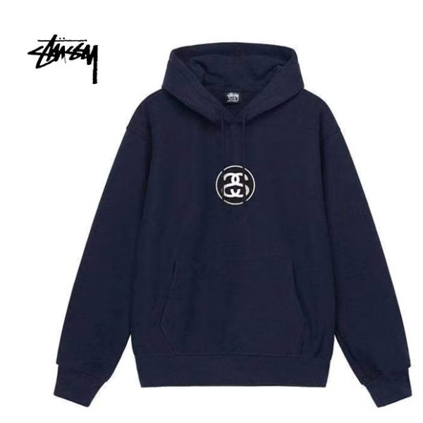 【2色可選】STUSSY斯圖西 潮酷雙s字母圖案連帽衛衣外套 22秋冬新款男女情侶
