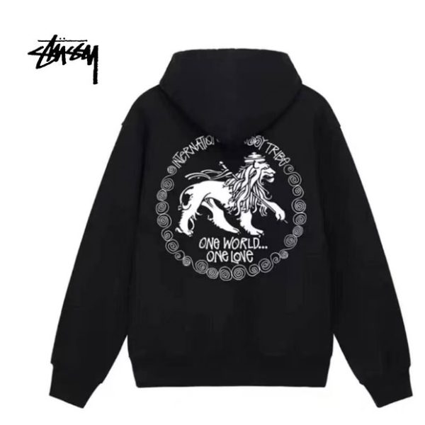 Stussy/斯圖西 FW22 lst Lion Hoodie Logo印花連帽套頭衛衣 男女同款 帽T 情侶款