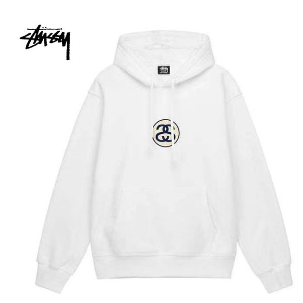 【2色可選】STUSSY斯圖西 潮酷雙s字母圖案連帽衛衣外套 22秋冬新款男女情侶