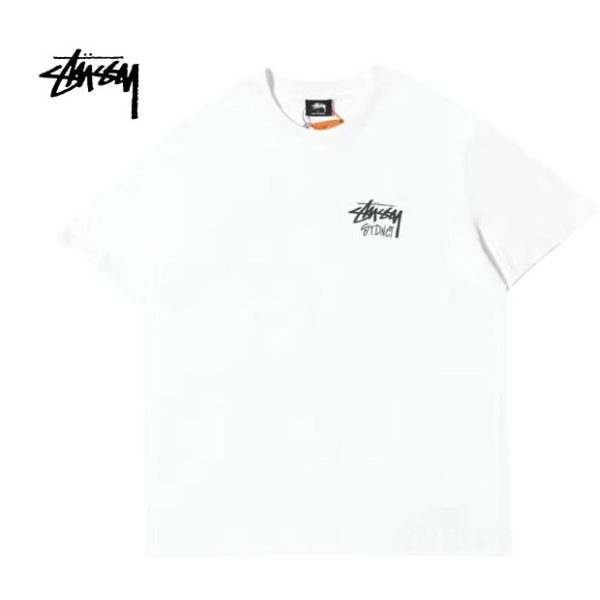 STUSSY 悉尼聯名寬鬆短T恤 男女同款 黑色/白色