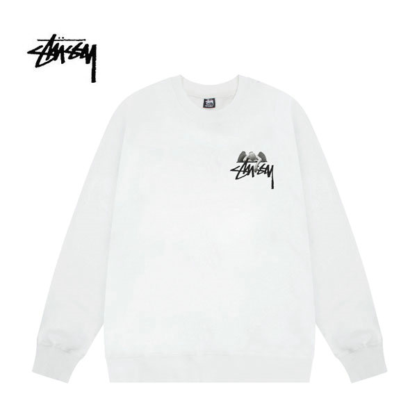 斯图西缩略图2 23 16 - Stussy 天使黑球8圖案印花 圓領衛衣 男女同款