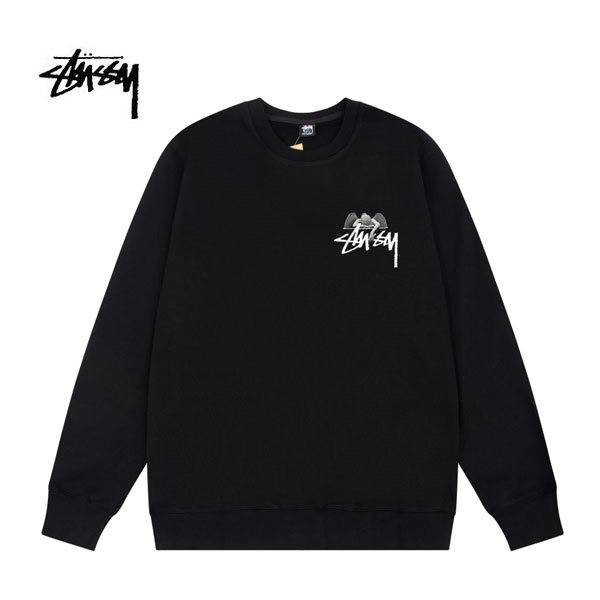 斯图西缩略图2 235 - Stussy 天使黑球8圖案印花 圓領衛衣 男女同款