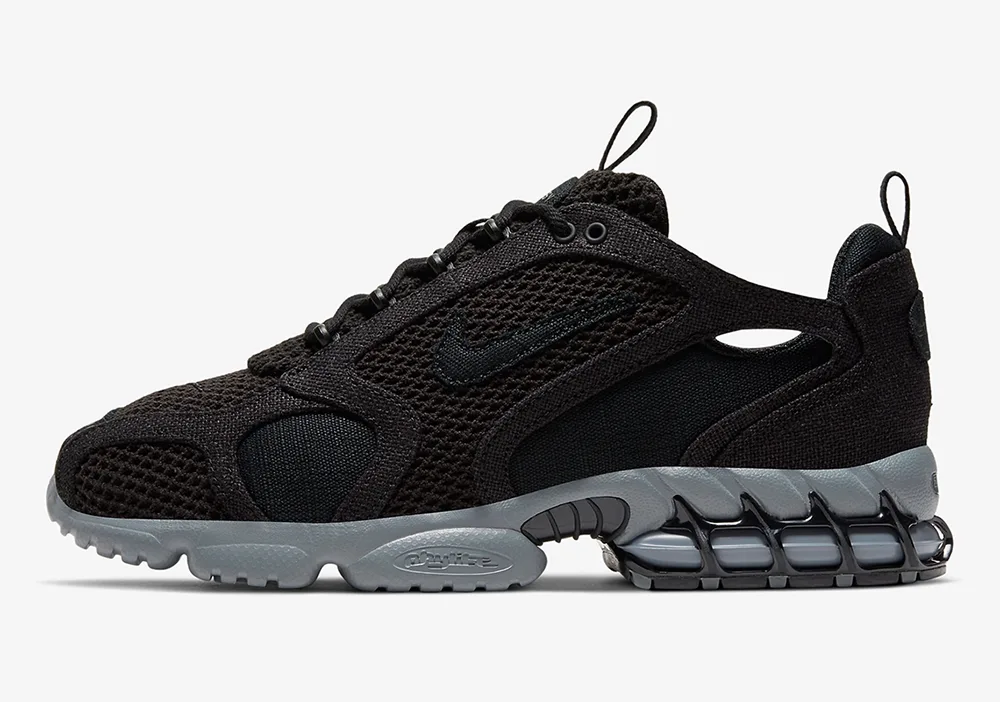 Air Zoom Spiridon Cage 2 Stussy Black 黑魂色側面