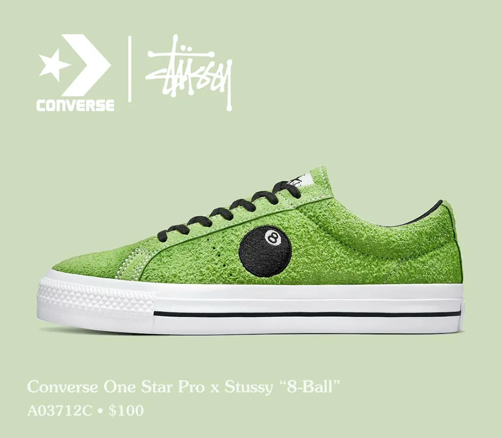 Stussy Converse 8 Ball_Stussy x Converse One Star Ox “8-Ball” Stussy Converse 8 Ball_Stussy x Converse One Star Ox “8-Ball”