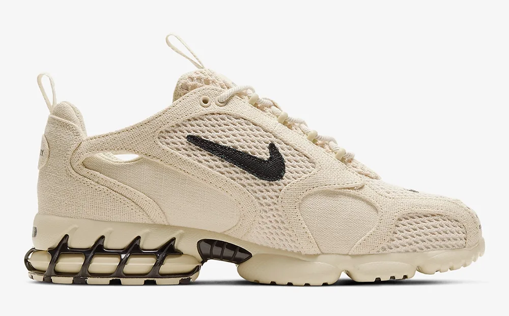 Stussy x Air Zoom Spiridon Caged 'Fossil' 側面