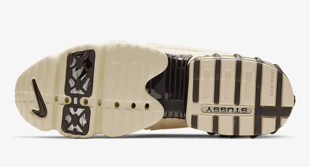 Stussy x Air Zoom Spiridon Caged 'Fossil' 鞋底