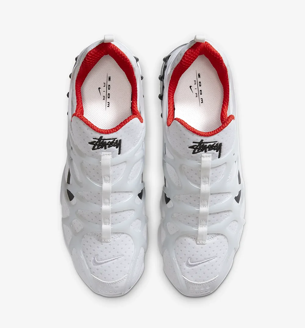 Stussy x Nike Air Zoom Spiridon Kukini白色俯視圖
