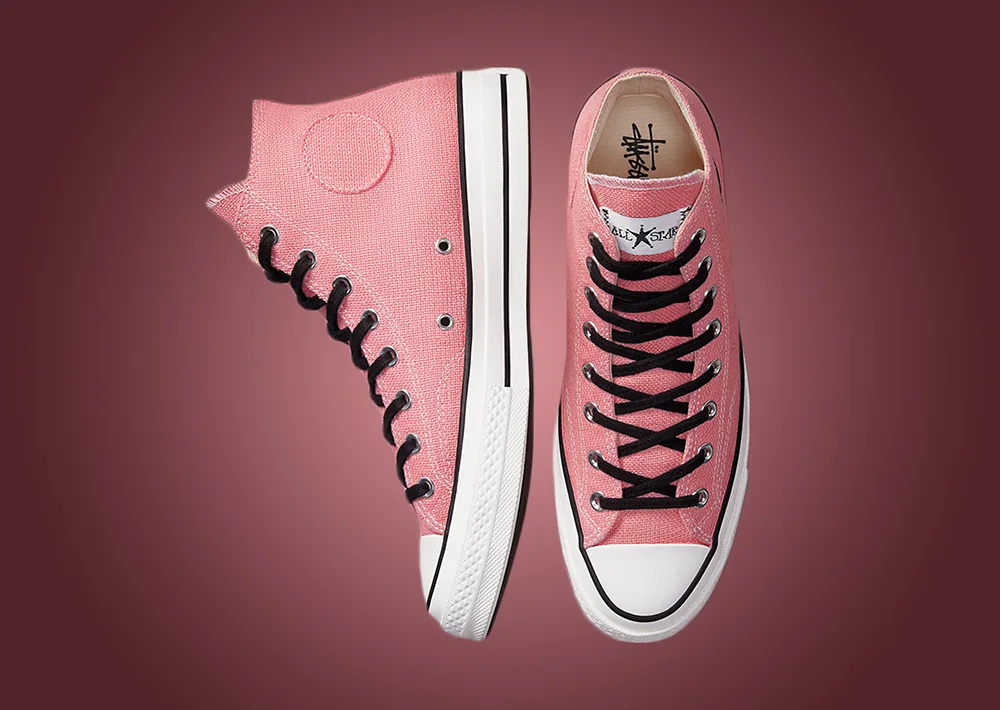 st&uuml;ssy & converse chuck 70 hi 俯視圖