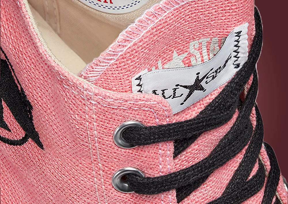 st&uuml;ssy & converse chuck 70 hi 鞋舌外側