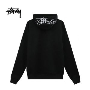 Stussy 帽子刺繡字母連帽衛衣 男女同款