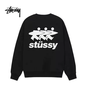 樸彩英同款 Stussy 沖浪小人印花 休閒圓領衛衣 秋冬季大學T