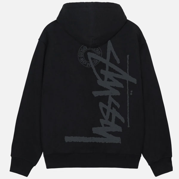 NB 2 - Stussy经典簽名字母Logo印花 拉鏈連帽衛衣外套