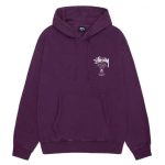 美式潮牌Stussy 經典世界巡遊系列印花 基礎連帽套頭衫