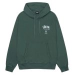 美式潮牌Stussy 經典世界巡遊系列印花 基礎連帽套頭衫