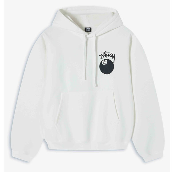 NB - Stussy 經典黑八Logo印花 連帽衛衣 男女同款套頭衫