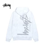 Stussy经典簽名字母Logo印花 拉鏈連帽衛衣外套